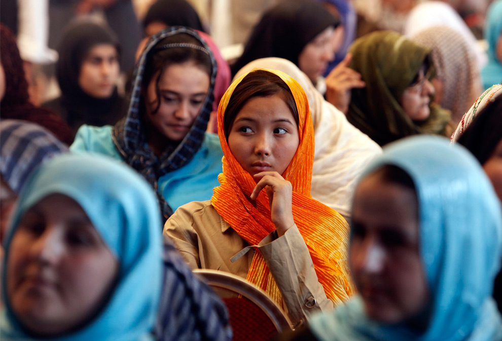 Donne a un comizio in Afghanistan